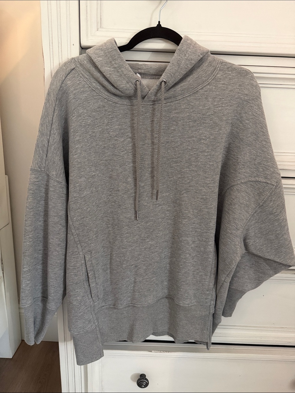 Womens Classic Grey Oversized Hoodie Sweater - Comfortable Everyday Pullover